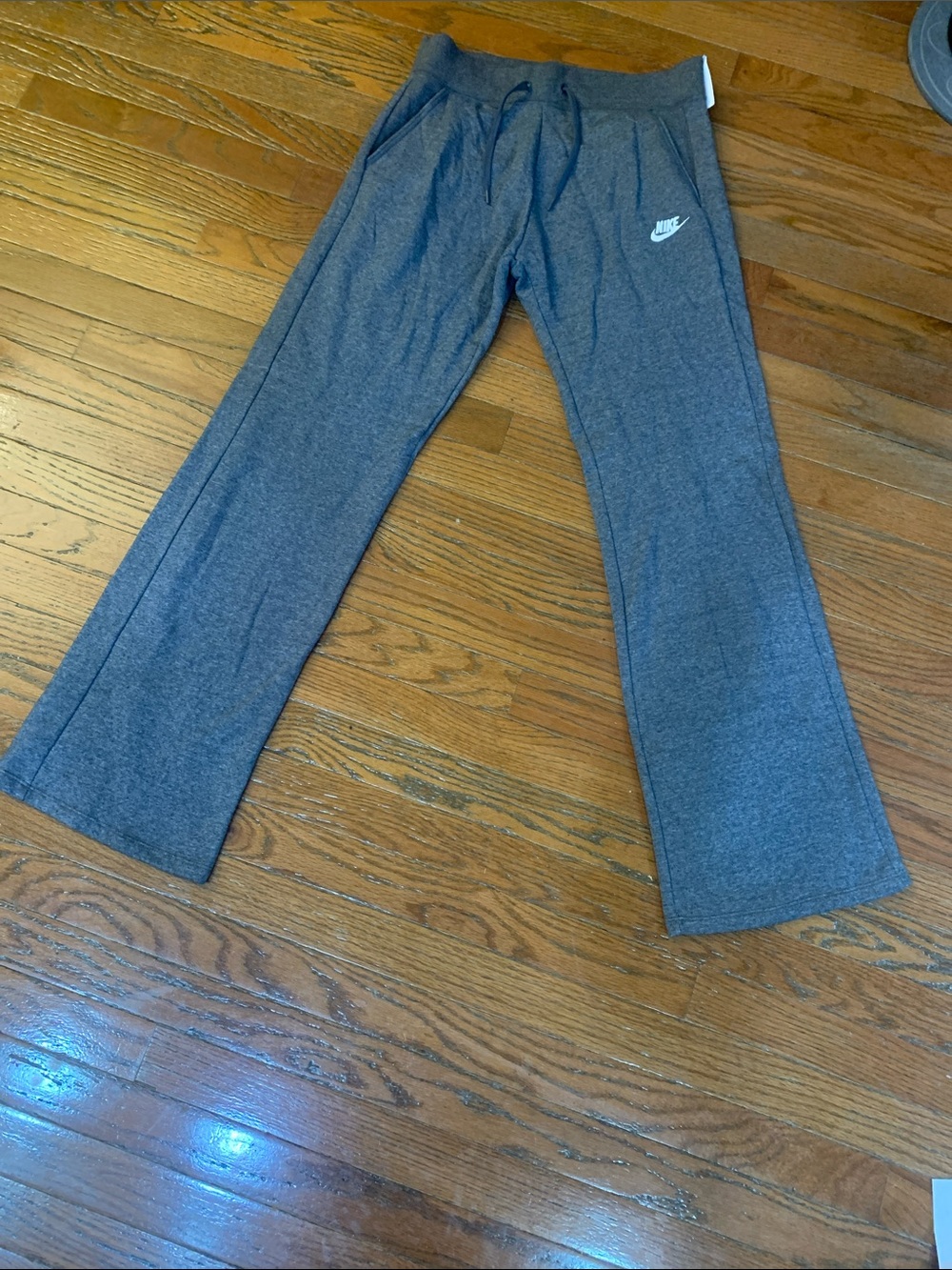Nike Kids Gray Athletic Joggers with Drawstring